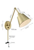 MIT-A8020-AG Mitchell 1 Light Task Sconce | Dimensions Image