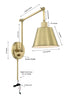 MIT-A8021-AG Mitchell 1 Light Task Sconce | Dimensions Image