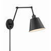 Crystorama Mitchell 7.25'' Task Sconce in Matte Black - Additional View