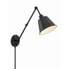 Crystorama Mitchell 7.25'' Task Sconce in Matte Black - Additional View