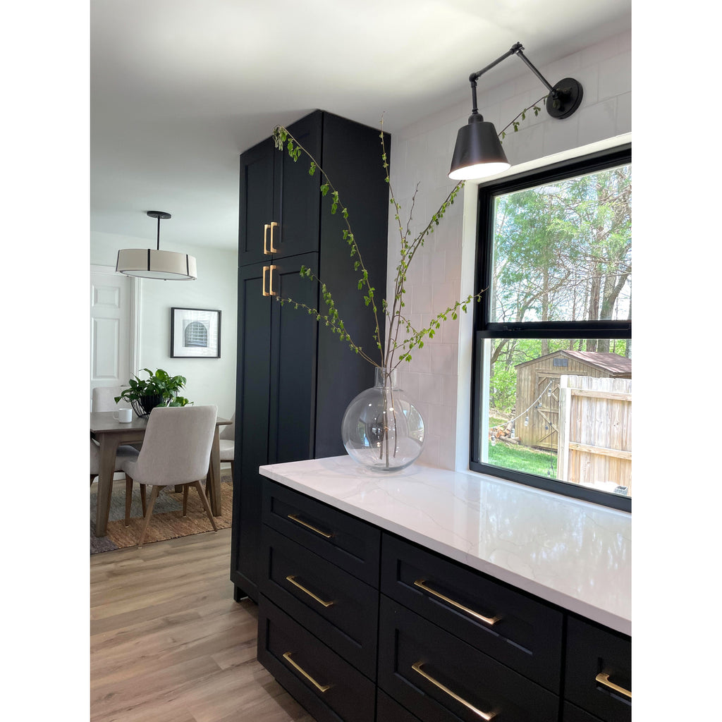Crystorama Mitchell 7.25'' Task Sconce in Matte Black - Lifestyle View