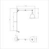 Crystorama Mitchell 7.25'' Task Sconce - Product Dimensions