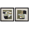 48226 Abstract, Olive Black Gold S/2 | Main Image