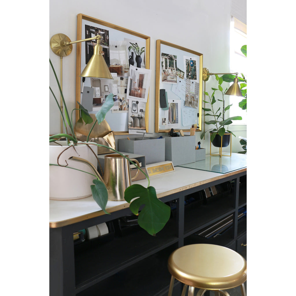 Crystorama Morgan 7'' Task Sconce in Aged Brass - Lifestyle View