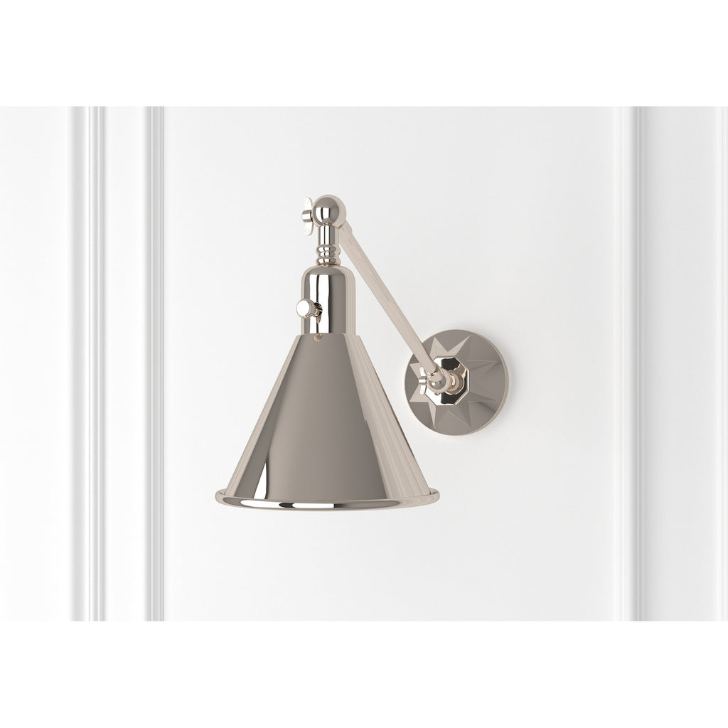 Crystorama Morgan 7'' Task Sconce in Polished Nickel - Lifestyle View