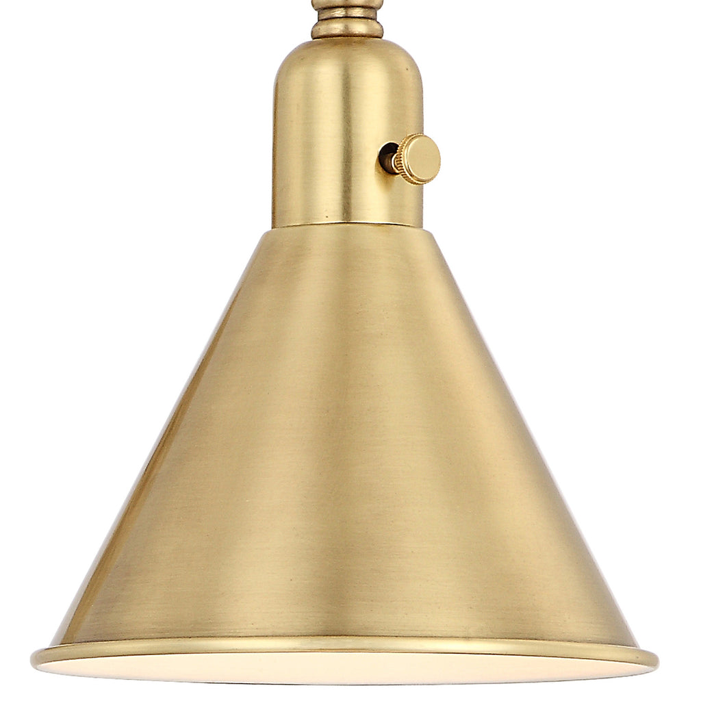 Crystorama Morgan 7'' Task Sconce in Aged Brass - Additional View