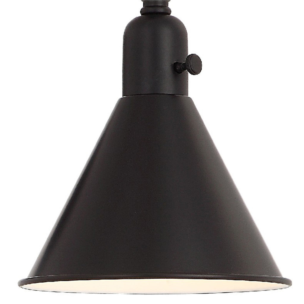 Crystorama Morgan 7'' Task Sconce in Matte Black - Additional View
