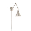 Crystorama-OPEN-BOX Morgan 1 Light Task Sconce in Polished Nickel - Front View