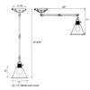 Crystorama-OPEN-BOX Morgan 1 Light Task Sconce - Product Dimensions