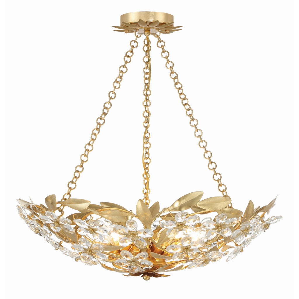 Crystorama Marselle 24'' Chandelier in Antique Gold - Additional View