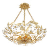 Crystorama Marselle 24'' Semi Flush Mount in Antique Gold - Front View