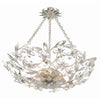 Crystorama Marselle 24'' Semi Flush Mount in Antique Silver - Front View
