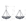 Crystorama Marselle 24'' Semi Flush Mount - Product Dimensions
