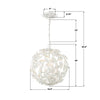 MSL-314-MT Marselle 16.5'' Chandelier | Dimensions Image