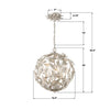 MSL-314-SA Marselle 16.5'' Chandelier | Dimensions Image