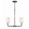 Crystorama Niles 29'' Chandelier in Black Forged + Modern Gold - Additional View