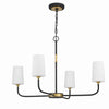 Crystorama Niles 34'' Chandelier in Black Forged + Modern Gold - Additional View