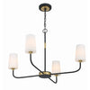 Crystorama Niles 34'' Chandelier in Black Forged + Modern Gold - Additional View