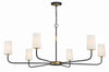 NIL-70016-BF-MG Niles 54'' Chandelier | Main Image