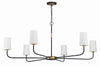 NIL-70016-BF-MG Niles 54'' Chandelier | Alternate Image