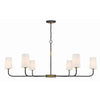 Crystorama Niles 54'' Chandelier in Black Forged + Modern Gold - Additional View