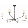 Crystorama Niles 54'' Chandelier in Black Forged + Modern Gold - Additional View