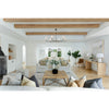 Crystorama Niles 54'' Chandelier in Black Forged + Modern Gold - Lifestyle View