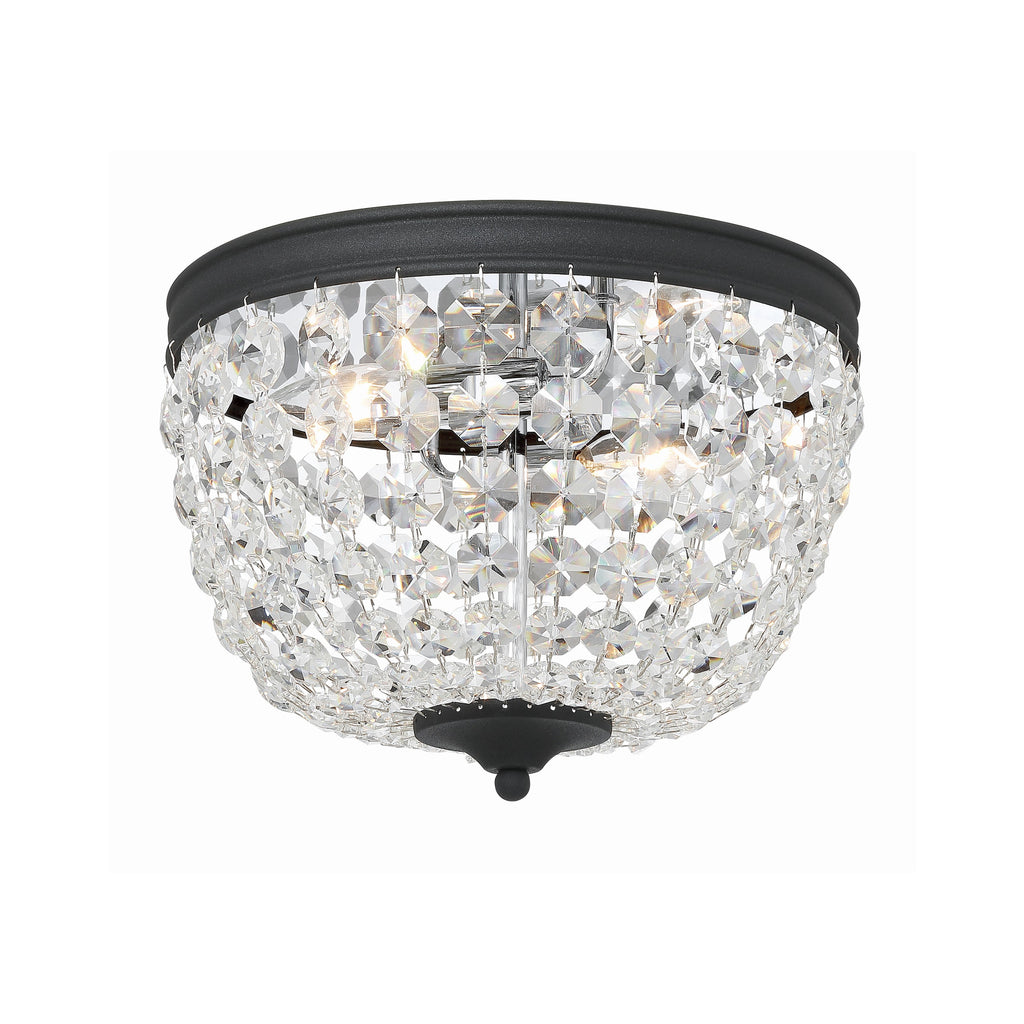 Crystorama Nola 11.5'' Flush Mount in Black Forged - Additional View