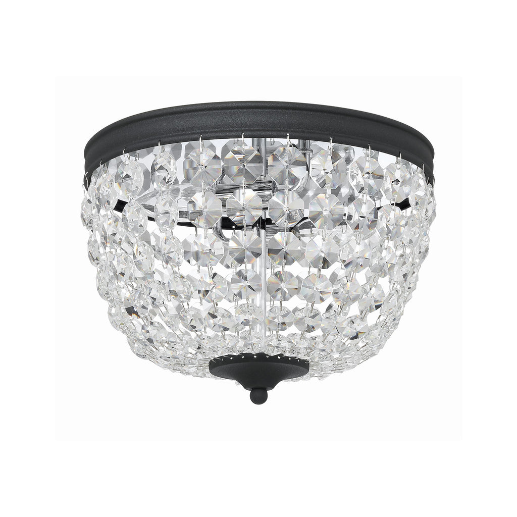 Crystorama Nola 11.5'' Flush Mount in Black Forged - Additional View