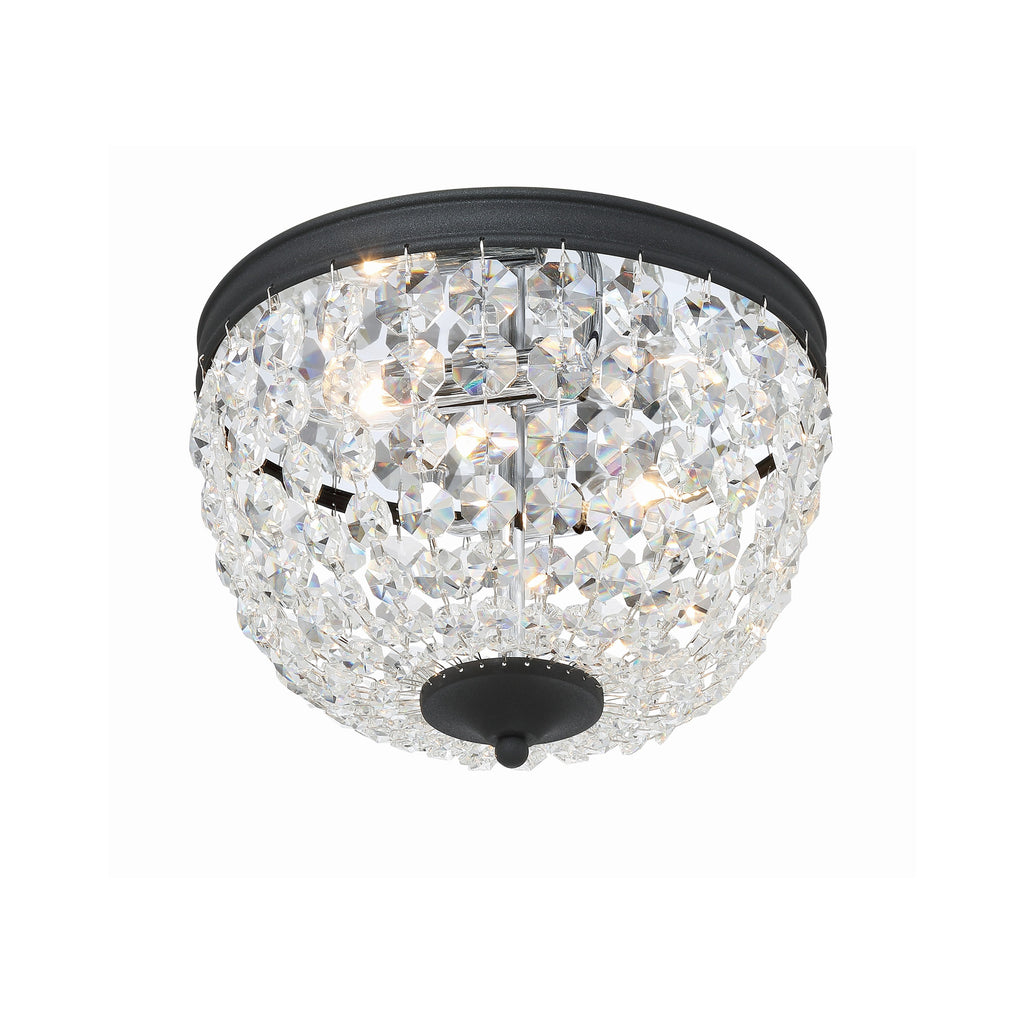 Crystorama Nola 11.5'' Flush Mount in Black Forged - Additional View