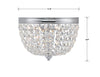 NOL-312-CH-CL-MWP Nola 2 Light Flush | Dimensions Image