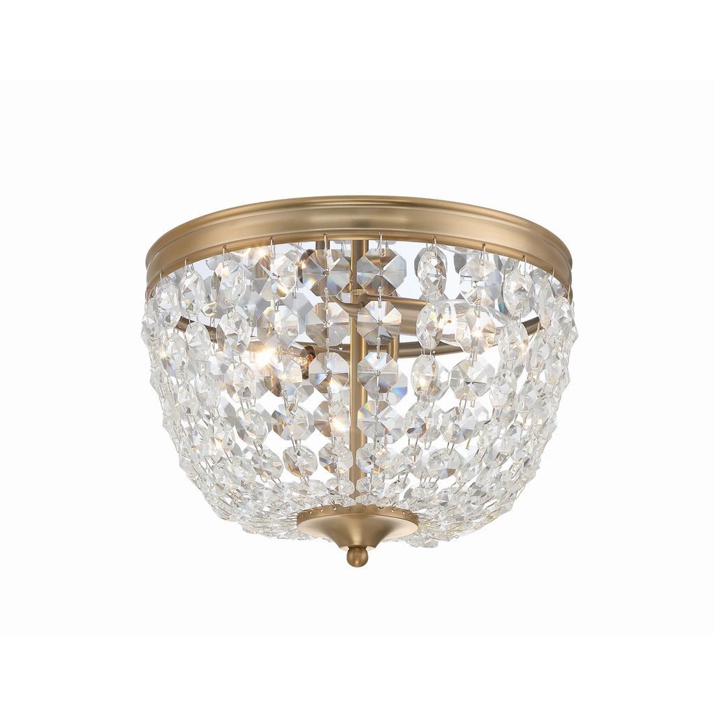 Crystorama Nola 11.5'' Flush Mount in Vibrant Gold - Additional View