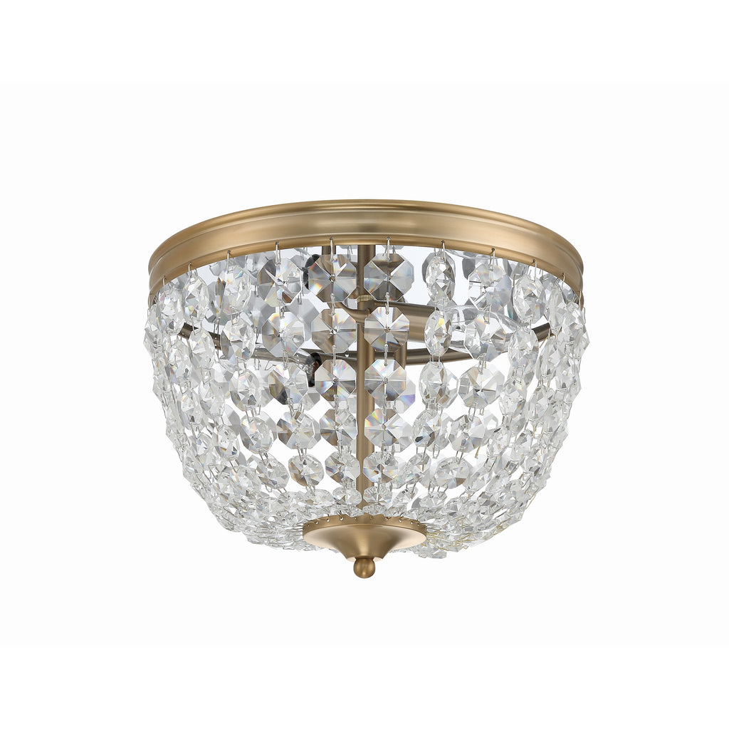 Crystorama Nola 11.5'' Flush Mount in Vibrant Gold - Additional View