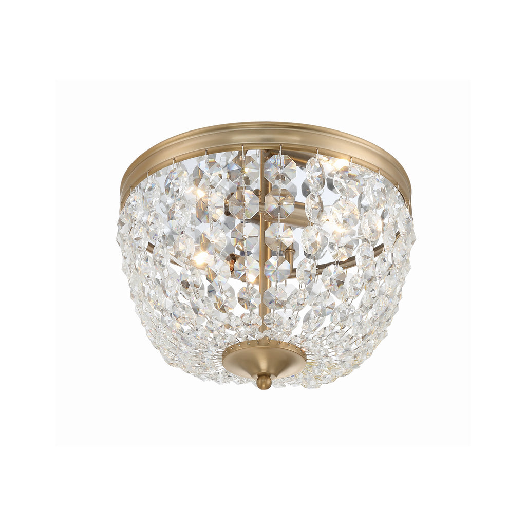 Crystorama Nola 11.5'' Flush Mount in Vibrant Gold - Additional View