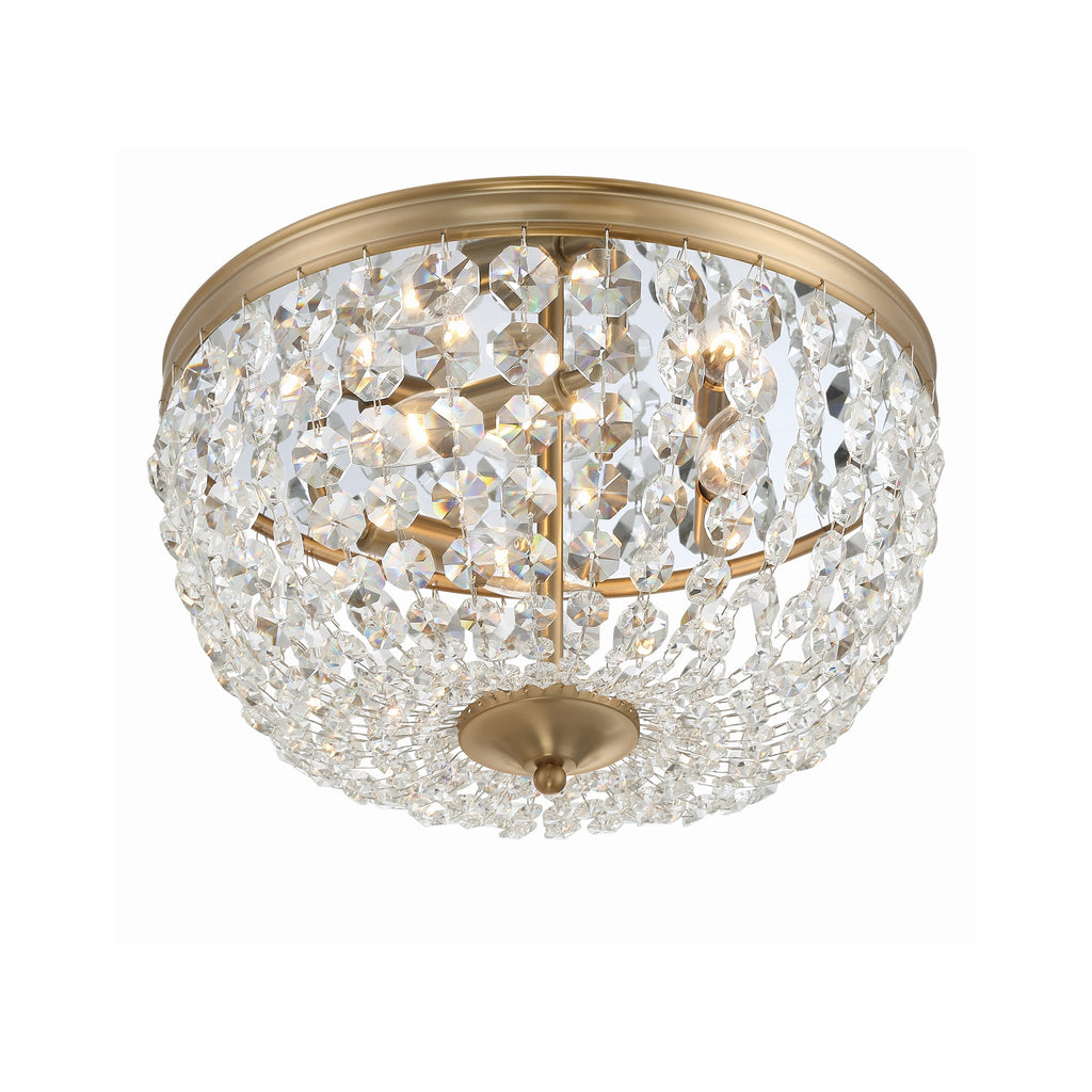 Crystorama Nola 14.25'' Flush Mount in Vibrant Gold - Additional View