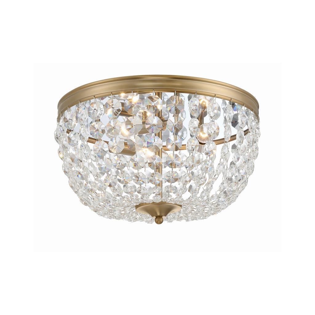 Crystorama Nola 14.25'' Flush Mount in Vibrant Gold - Additional View