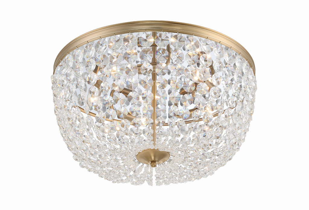 Crystorama-OPEN-BOX Nola 5 Light Flush in Vibrant Gold - Additional View