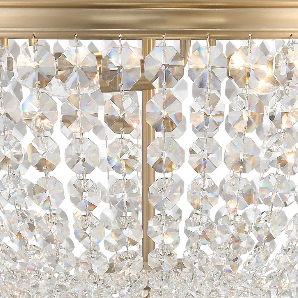 Crystorama-OPEN-BOX Nola 5 Light Flush in Vibrant Gold - Additional View