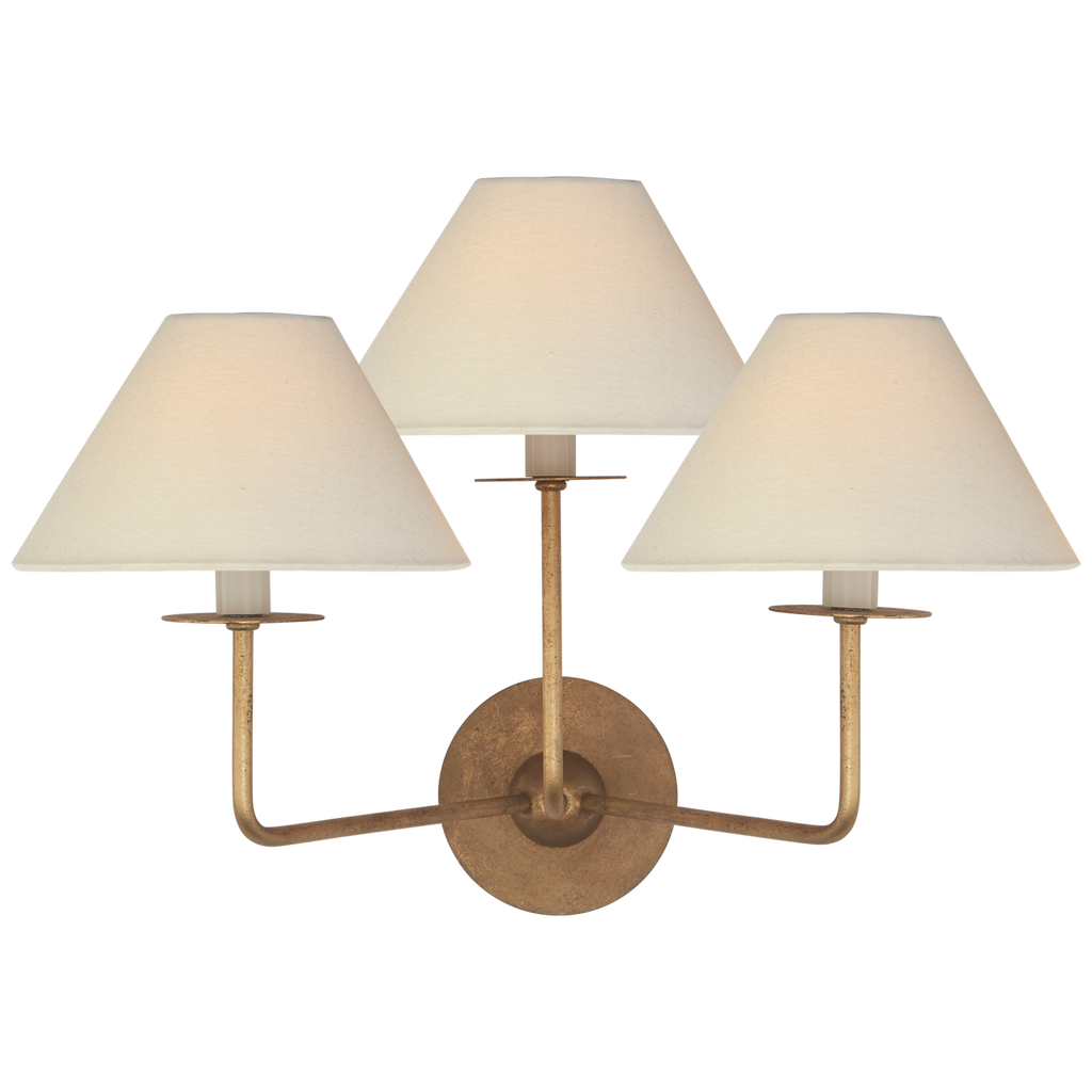NW2070GIL Niermann Weeks Kelley 3 Light Sconce | Main Image