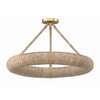 Crystorama Oakley 24'' Integrated LED Semi Flush Mount in Soft Gold - Front View