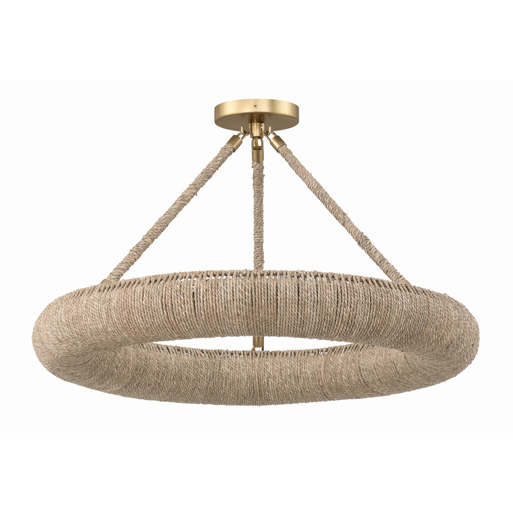 Crystorama Oakley 24'' Integrated LED Semi Flush Mount in Soft Gold - Additional View