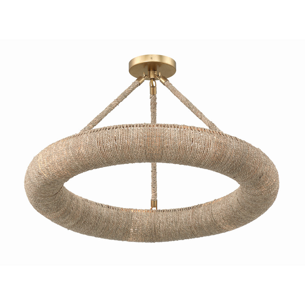 Crystorama Oakley 24'' Integrated LED Semi Flush Mount in Soft Gold - Additional View