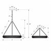Crystorama Oakley 24'' Integrated LED Semi Flush Mount - Product Dimensions