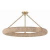 Crystorama Oakley 32'' Integrated LED Semi Flush Mount in Soft Gold - Front View