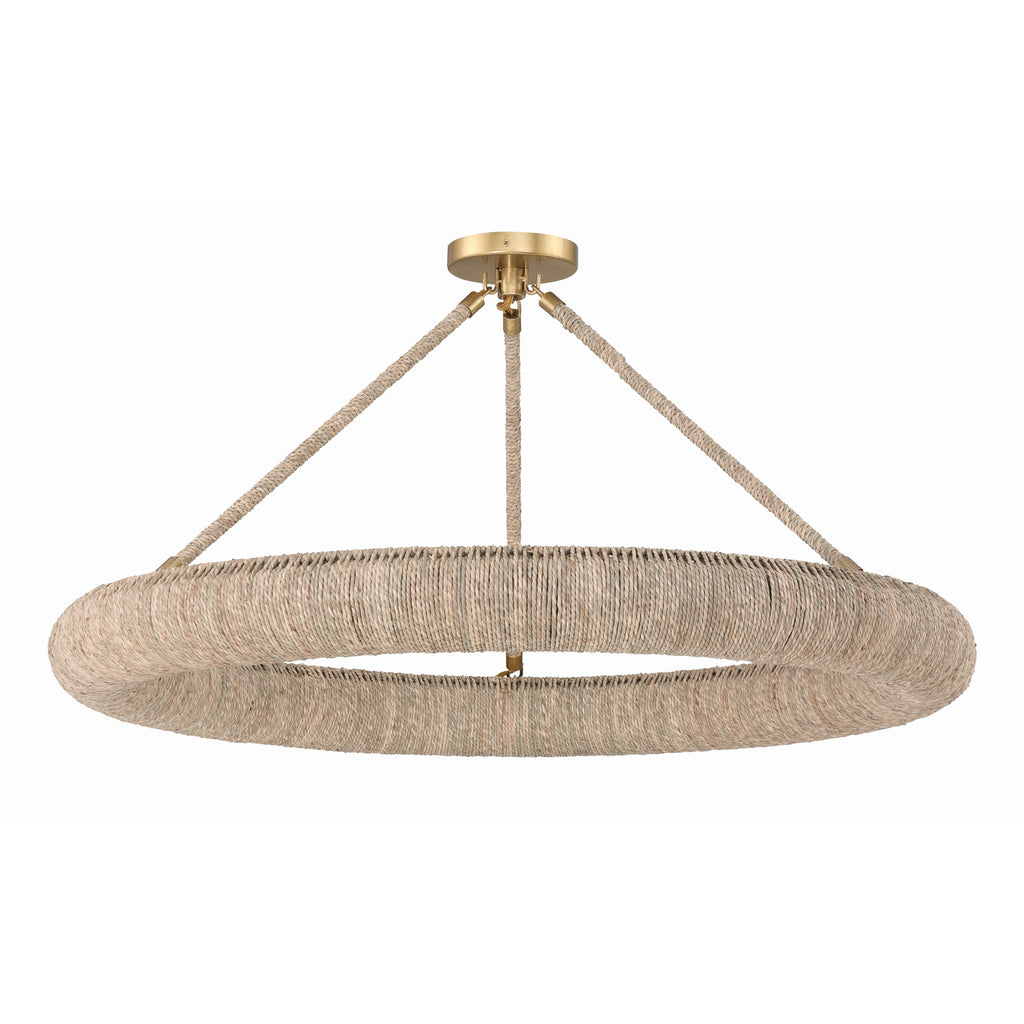 Crystorama Oakley 32'' Integrated LED Semi Flush Mount in Soft Gold - Additional View