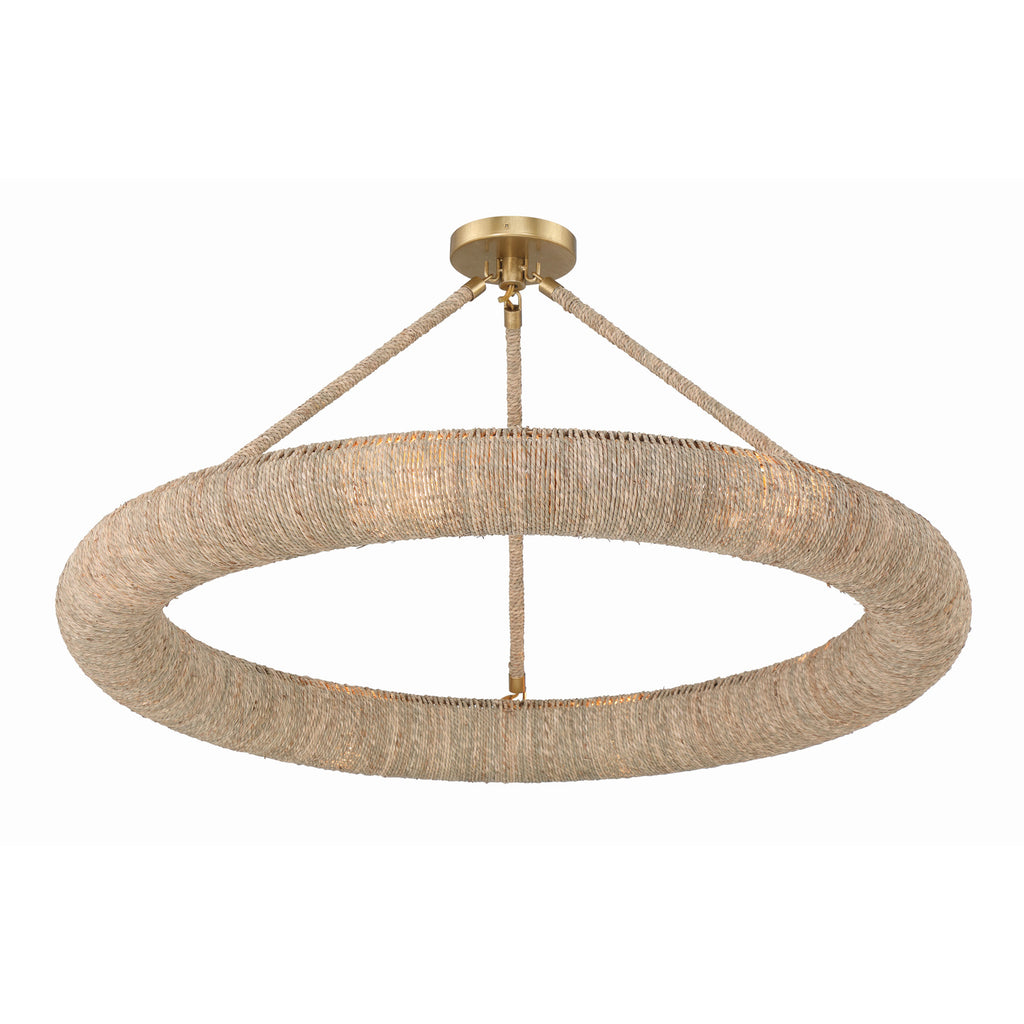 Crystorama Oakley 32'' Integrated LED Semi Flush Mount in Soft Gold - Additional View