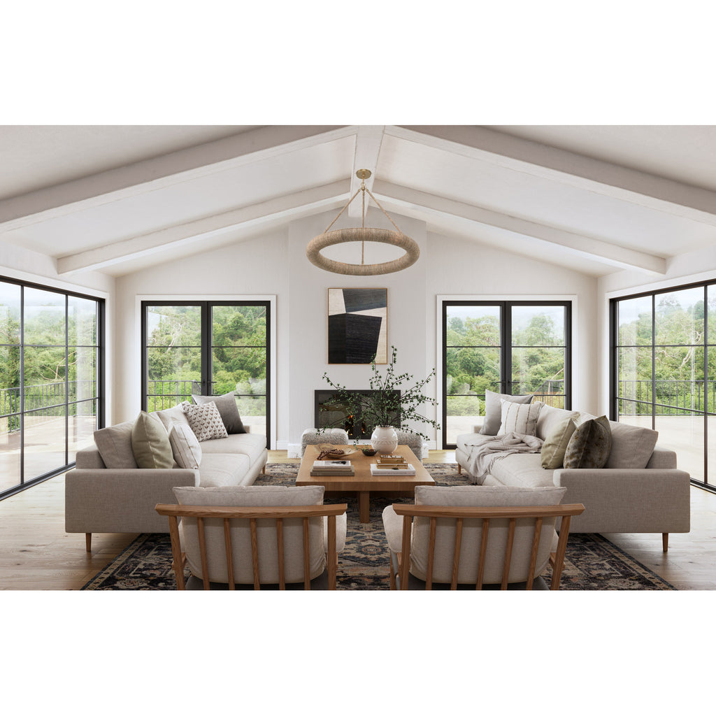 Crystorama Oakley 32'' Integrated LED Chandelier in Soft Gold - Lifestyle View