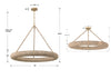 OAK-7538-SG Oakley Integrated LED Chandelier | Dimensions Image