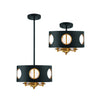 Crystorama Odelle 14'' Chandelier in Black + Antique Gold - Additional View