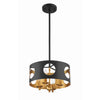 Crystorama Odelle 14'' Chandelier in Black + Antique Gold - Additional View